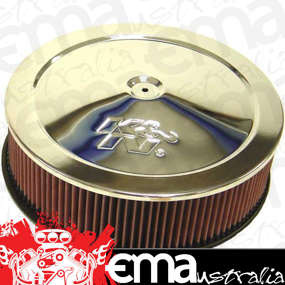 K&N Filters KN60-1235 14X4" Air Cleaner Assembly 0.500" Raised Base 7-5/16" Dominator