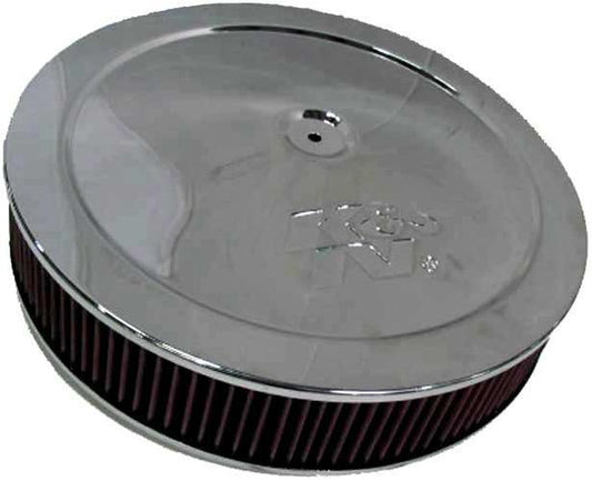 K&N Filters KN60-1264 Performance Filters Chrome Custom Air Cleaner Assembly 14 X 3" Suit Neck Size 5-1/8" 130 Mm