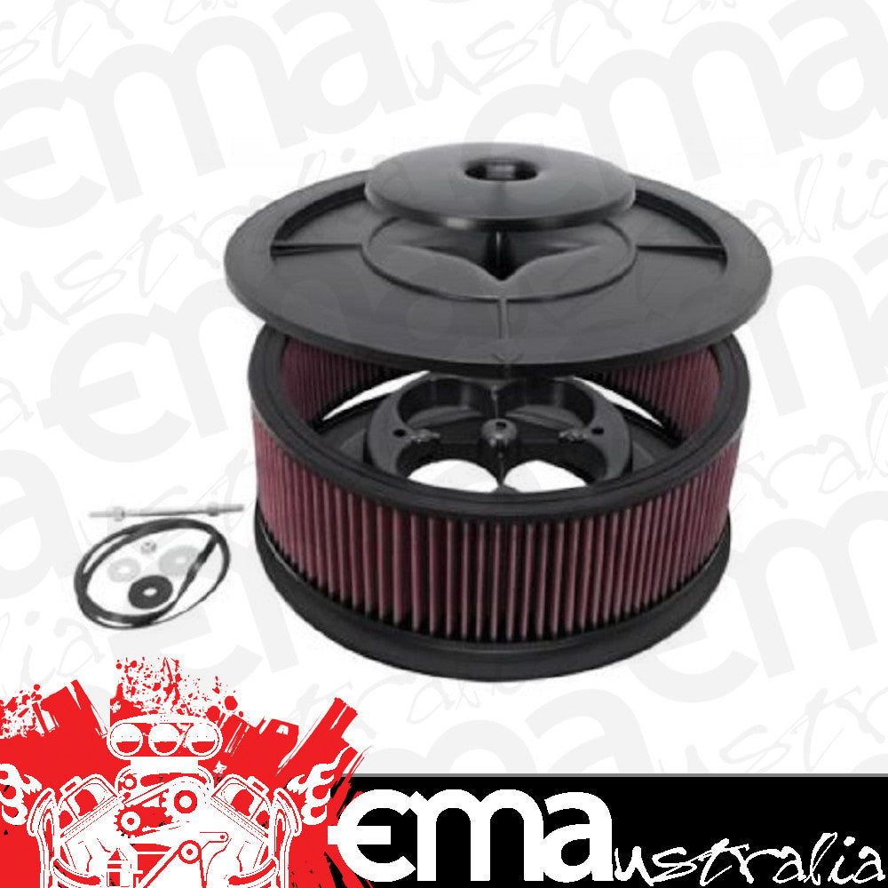 K&N Filters KN61-6000 14" X 4.5" Flow Control Air Cleaner Assembly 7-5/16" Neck