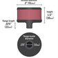 K&N Filters KN62-1000 Push-In Vent Filter 2" Od X 1-1/2" H W/ 3/8" 10Mm Tube