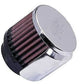 K&N Filters KN62-1515 Chrome 3" Rubber Base Crankcase Vent Filter 1.75" Neck
