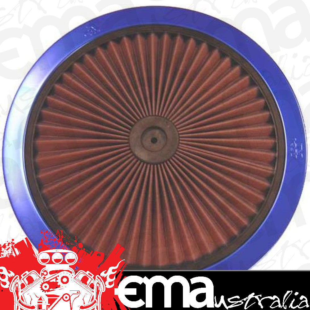 K&N Filters KN66-1401XB X-Stream Top Plate Filter Suit 14" Od, Blue