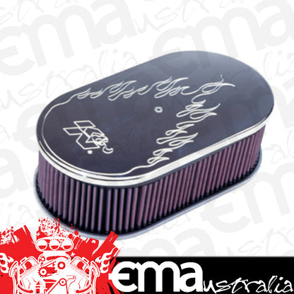 K&N Filters KN66-1470 Custom Air Filter Assembly 15 L X 8-1/4 W X 2" H Suit Neck Size 5-1/8"