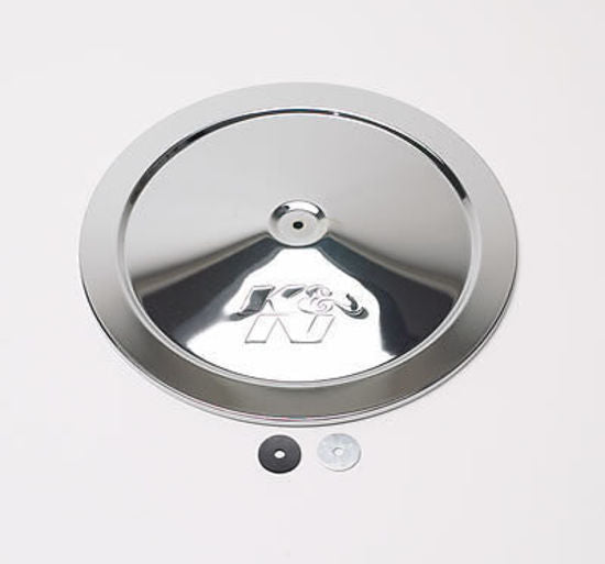 K&N Filters KN85-6842 14" Air Cleaner Top Chrome W/ Logo