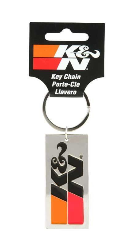 K&N Filters KN87-11494-1 Logo Key Ring Full Colour Logo 2.5" X 1" Chrome Finish