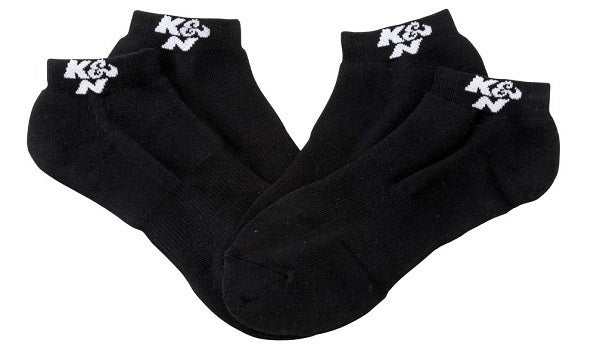 K&N Filters KN88-4000-XL Ankle Socks 2-Pairs Black W/ White Logo Size 10-13