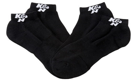 K&N Filters KN88-4000-XL Ankle Socks 2-Pairs Black W/ White Logo Size 10-13