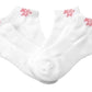 K&N Filters KN88-4502 Ankle Socks 2-Pairs White W/ Pink Logo Size 6-9