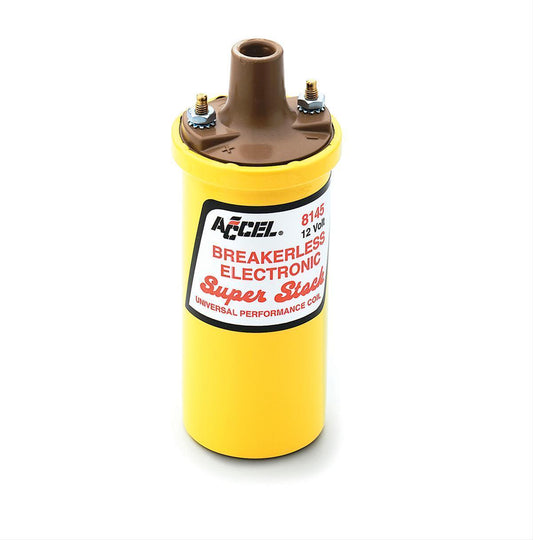 ACCEL SUPERSTOCK ELECTRONIC IGNITION COIL AC8145 YELLOW 45000 VOLTS