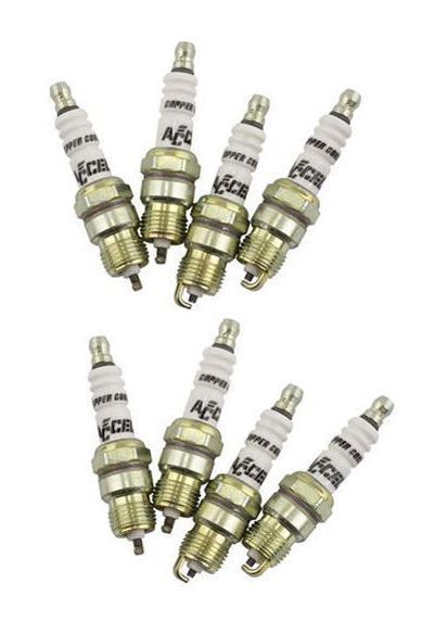 ACCEL SHORT BODY U-GROOVE SPARK PLUGS AC8198 TAPER SEAT .460" REACH HEAT RANGE 4