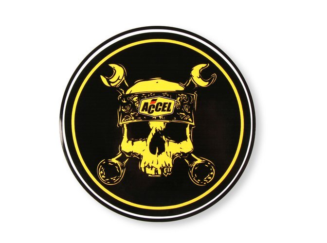 Accel ACC74839G 6" Diameter Accel Skull Decal