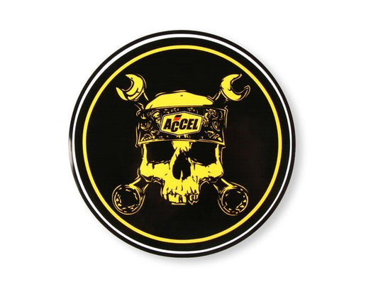 Accel ACC74839G 6" Diameter Accel Skull Decal