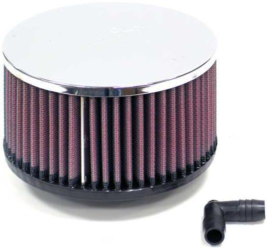 K&N Filters KNRA-056V Universal Clamp On Filter Suit 2.063 In 52 Mm 3 In 76 Mm H X 5.5 In 140 Mm Od