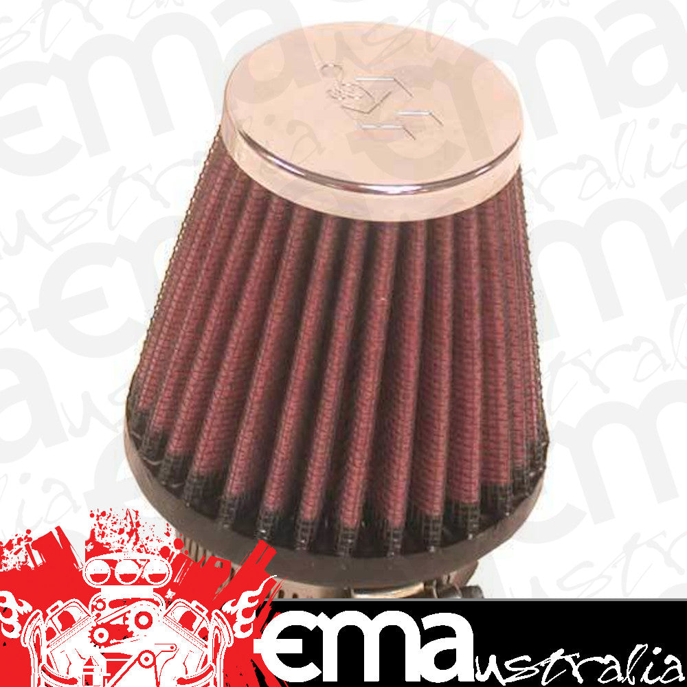 K&N Filters KNRC-1090 Universal Clamp-On Air Filter Chrome Top 1.875" Inlet