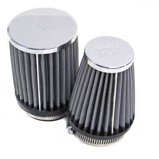 K&N Filters KNRC-1289 Universal Clamp-On Twin Air Filters 3" X 4" Chrome Top