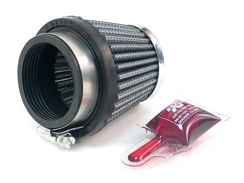 K&N Filters KNRC-2500 Universal Clamp On Filter Suit 1.938 In 49 Mm 2.5 In 64 Mm H X 3 In 76 Mm Base Od X 2 In 51 Mm Top Od