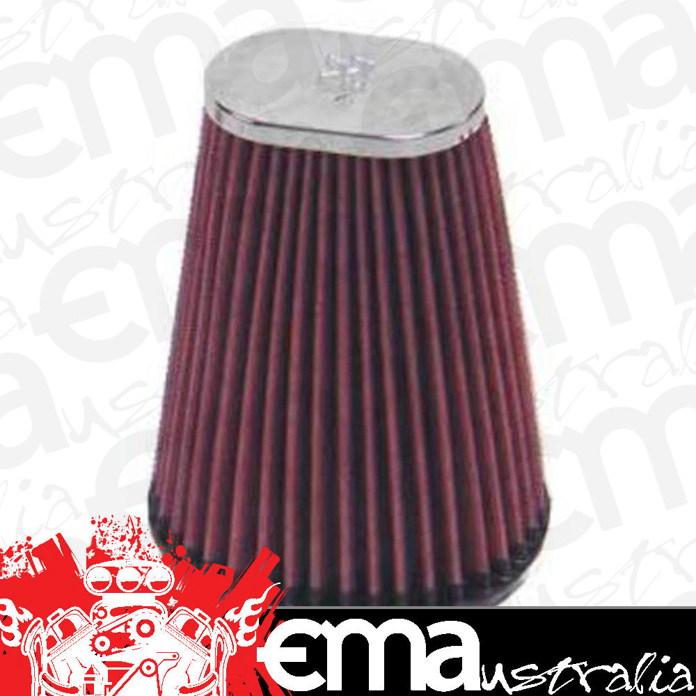 K&N Filters KNRC-3680 Universal Clamp On Filter 2.438 In 62 Mm 4.5 In 114 Mm Base L X 3.75 In 95 Mm Base W X 6 In 152 Mm H X 3 In 76 Mm Top L