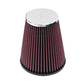 K&N Filters KNRC-4160 Tapered Pod Filter 5.125"B X 3.5"T X 7"L Chrome Top 2.438" Inlet