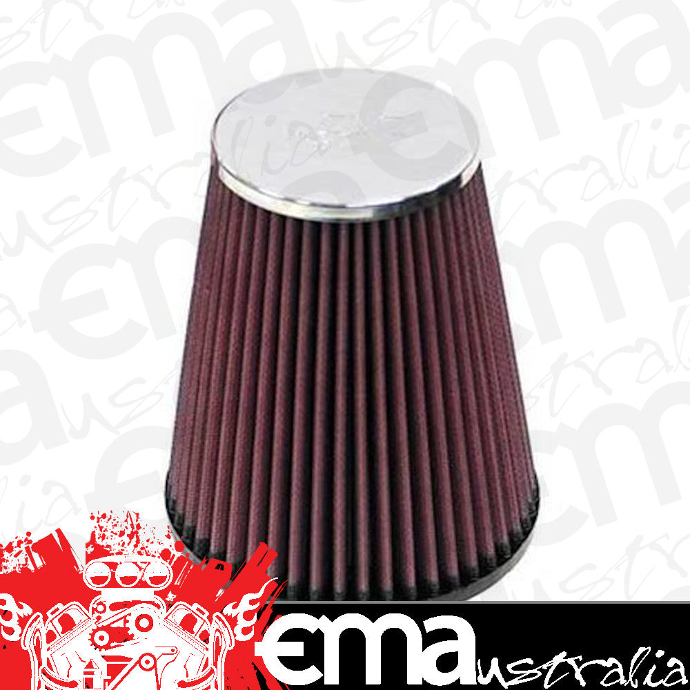 K&N Filters KNRC-4160 Tapered Pod Filter 5.125"B X 3.5"T X 7"L Chrome Top 2.438" Inlet