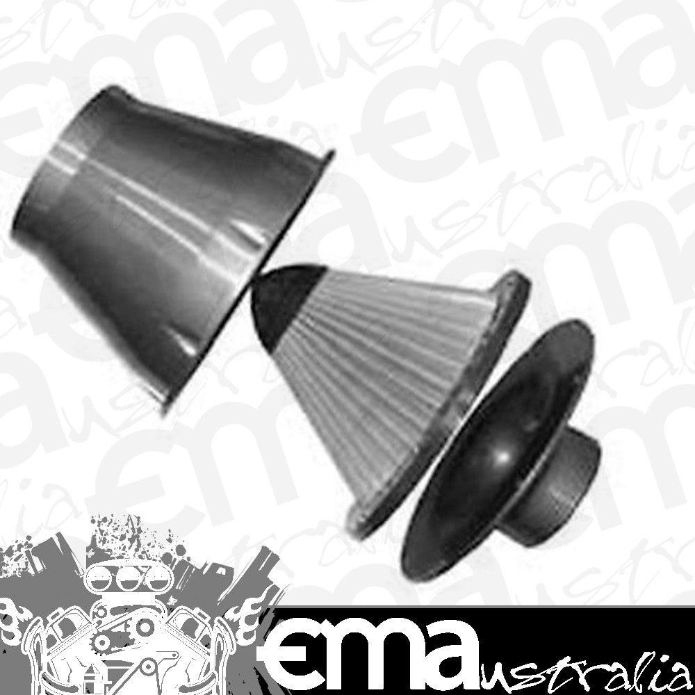 K&N Filters KNRC-5052AL Apollo Universal Closed Cold Air Intake System Blue W/Breather