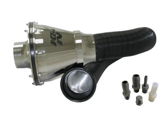 K&N Filters KNRC-5052AS Apollo Universal Closed Cold Air Intake System Silver W/Breather