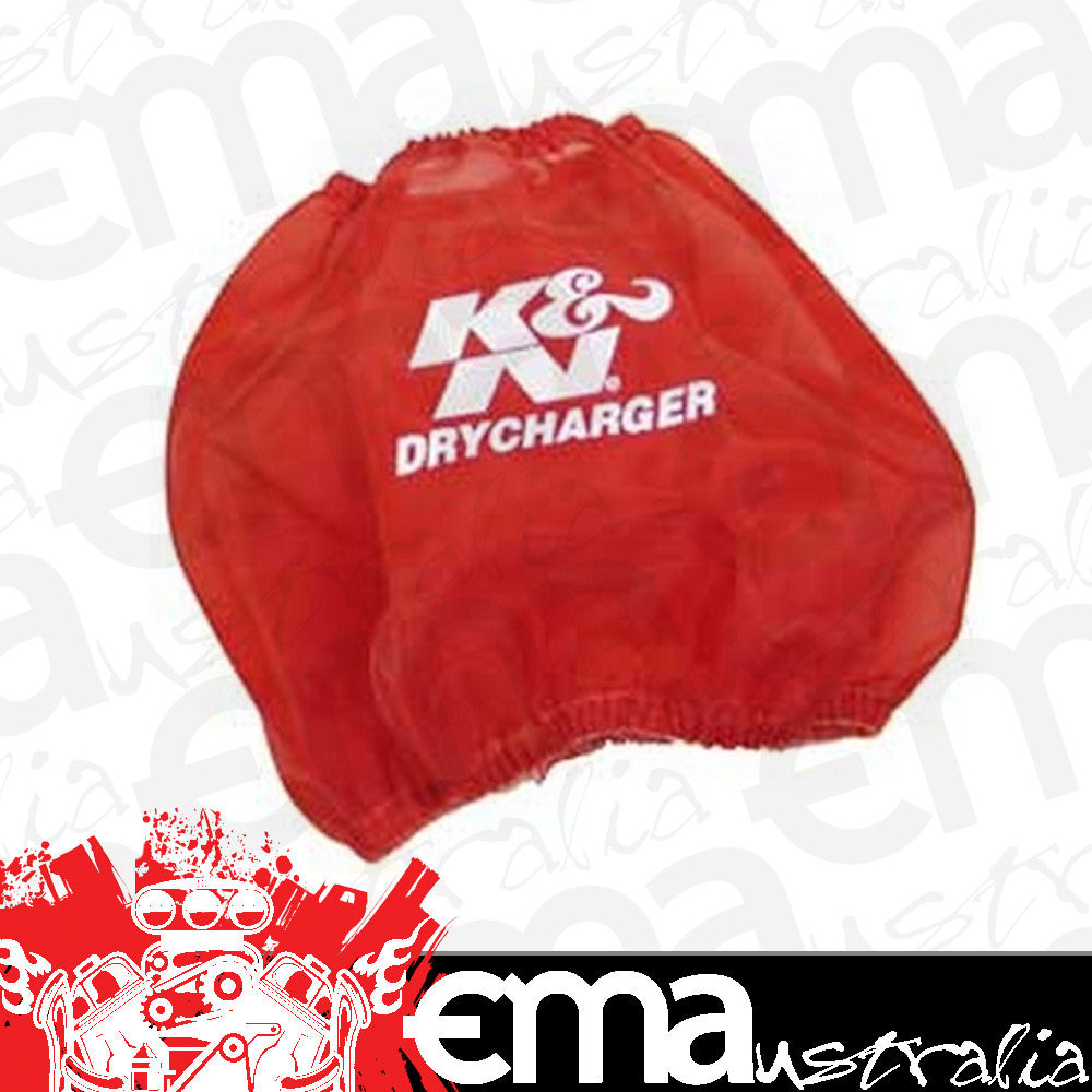 K&N Filters KNRF-1048DR Universal Filter Wrap Red 6 In 152 Mm H X 4.5 In 114 Mm Top Od 7.5 In 191 MmBase Od