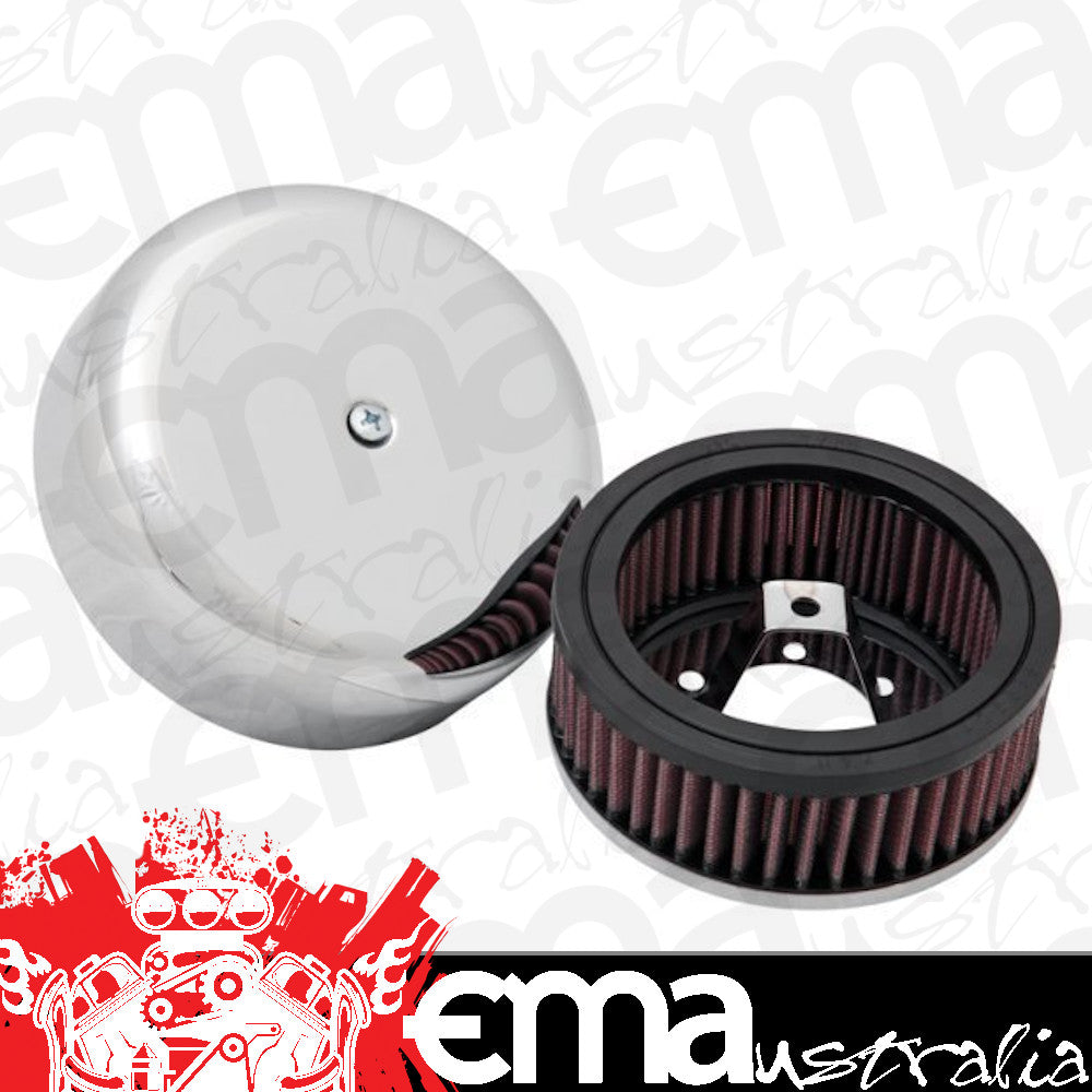 K&N Filters KNRK-320B Custom Air Cleaner Assembly 5 In Od Suit Harley Davidson W/ Keihin Carburettors 1976-Up