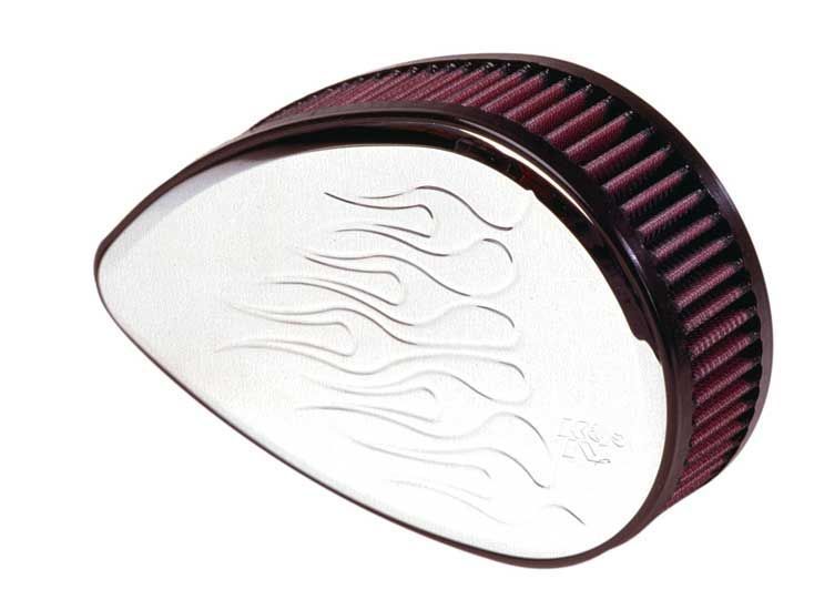 K&N Filters KNRK-3924 Chrome Flamed Air Filter For Harley Davidson Sportster '91-'97