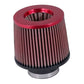 K&N Filters KNRR-3001 Red Universal Clamp On Filter Suit 3 In 76 Mm 5 In 127 Mm H X 6 In 152 Mm Base Od X 5.25 In 133 Mm Top Od