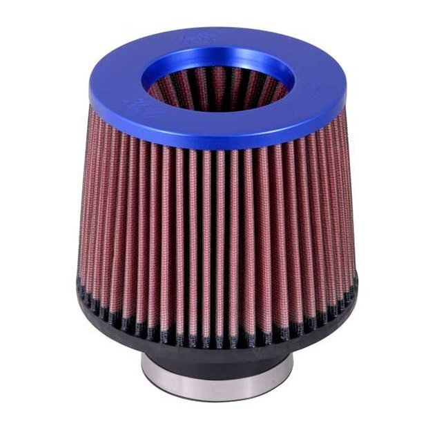 K&N Filters KNRR-3002 Blue Universal Clamp On Filter Suit 3 In 76 Mm 5 In 127 Mm H X 6 In 152 Mm Base Od X 5.25 In 133 Mm Top Od