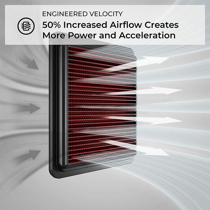 K&N Filters KNRU-1020 6" Clamp-On Tapered Filter