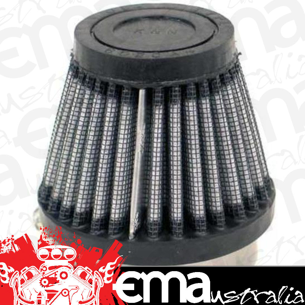 K&N Filters KNRU-2660 Universal Clamp On Filter Suit 1.938 In 49 Mm 2.5 In 64 Mm H X 3 In 76 Mm Base Od X 2 In 51 Mm Top Od