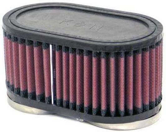 K&N Filters KNRU-2920 Universal Clamp On Filter Suit Dual Flange 2.375 In 60 Mm 3 In 76 Mm H X 6.25 In 159 Mm L X 3.75 In 95 Mm W