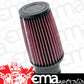 K&N Filters KNSN-2510 Universal Clamp On Filter Suit 2.438 In 62 Mm 6 In 152 Mm H X 3.75 In 95 Mm Base Od X 3 In 76 Mm Top Od