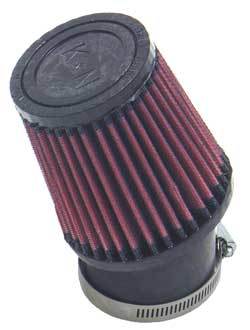 K&N Filters KNSN-2530 Universal Clamp On Filter Suit 2.438 In 62 Mm 4 In 102 Mm H X 3.75 In 95 Mm Base Od X 3 In 76 Mm Top Od