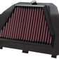 K&N Filters KNYA-6008 Replacement Motorcycle Air Filter Suit 2008-2013 Yamaha Yzf R6 599 - All