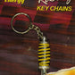 High Energy Racing KR6652Y Key Ring Aluminium Shock Absorber Silver/Yellow