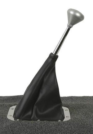 Lokar LK-70-BFMB   Shifter Boot Black Floor Mount Rectangle Billet Alloy Trim Ring