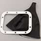 Lokar LK-70-FMB   Rectangular Shifter Boot & Ring Polished S/Steel Trim Ring
