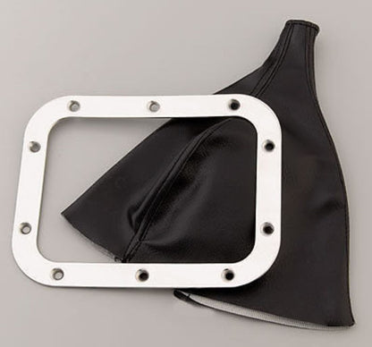 Lokar | LK-70-FMB | Rectangular Shifter Boot & Ring Polished S/Steel Trim Ring