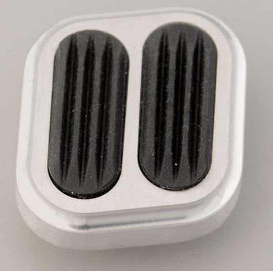Lokar | LK-BAG-6006 | Square Dimmer Switch Cover Brushed Alloy W/ Rubber Inserts