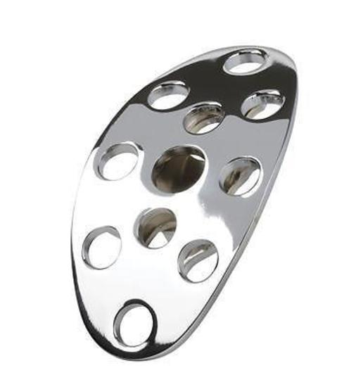 Lokar LK-BAG-6152  Lakester Steel Brake/Clutch Pedal Pad Chromed Drilled