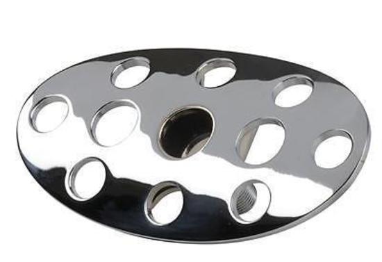 Lokar LK-BAG-6153  Lakester Steel Brake/Clutch Pedal Pad Chromed Drilled