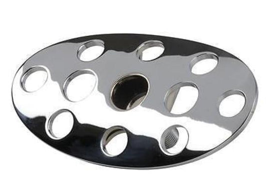 Lokar LK-BAG-6153  Lakester Steel Brake/Clutch Pedal Pad Chromed Drilled