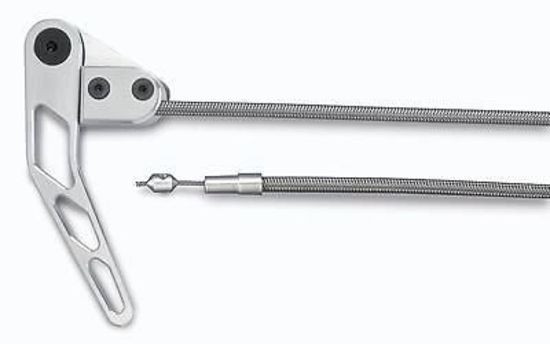 Lokar LK-CHT-1300HT  Hood & Boot Release Cable Kit L/Hand Brushed S/Steel