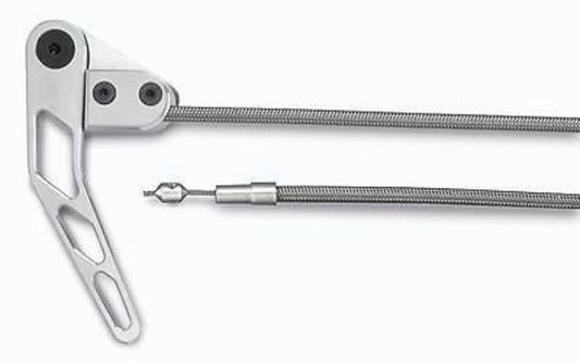 Lokar LK-CHT-1300HTRT  Hood & Boot Release Cable Kit R/Hand Brushed S/Steel