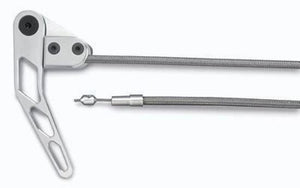 Lokar LK-CHT1300HTRH Combination Hood & Boot Release Cable Kit - Brushed Right Hand Stainless Steel Housing