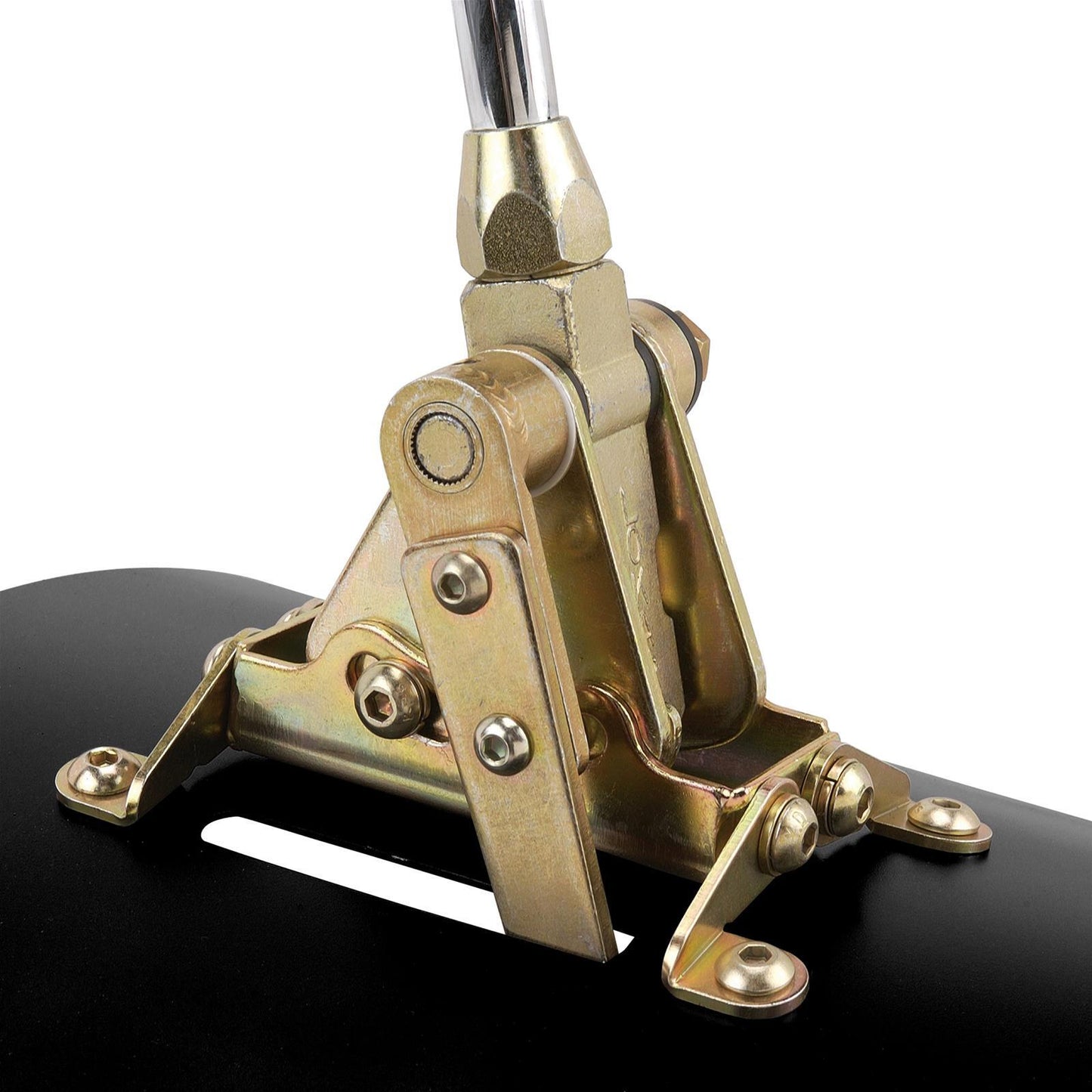 Lokar LK-CO400BM   4 Ft. Cable Operated Automatic Transmission Shifter Th400 Detent 16" Single Bend Chrome Stick 3/8-24" Brushed Mushroom Knob