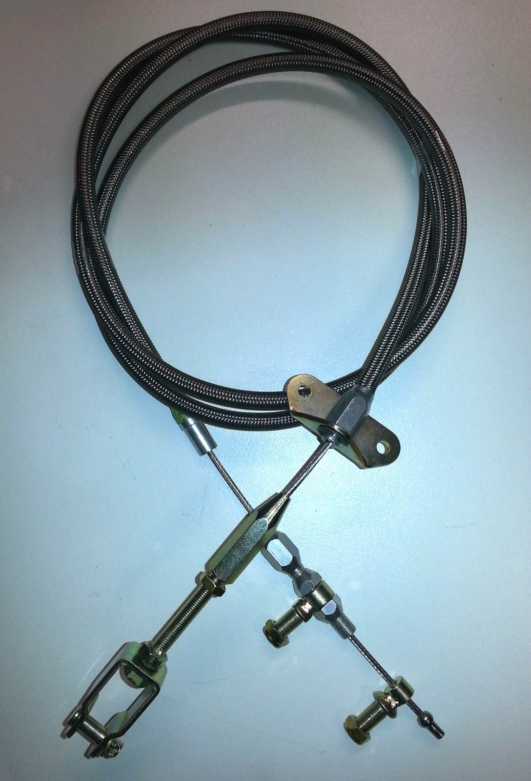 Lokar LK-EC-80JAGHT  Floor Mount Jag Hand Brake Cable Kit 96" Long S/S Housing