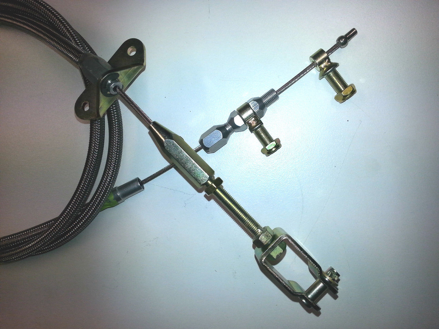 Lokar LK-EC-80JAGHT  Floor Mount Jag Hand Brake Cable Kit 96" Long S/S Housing